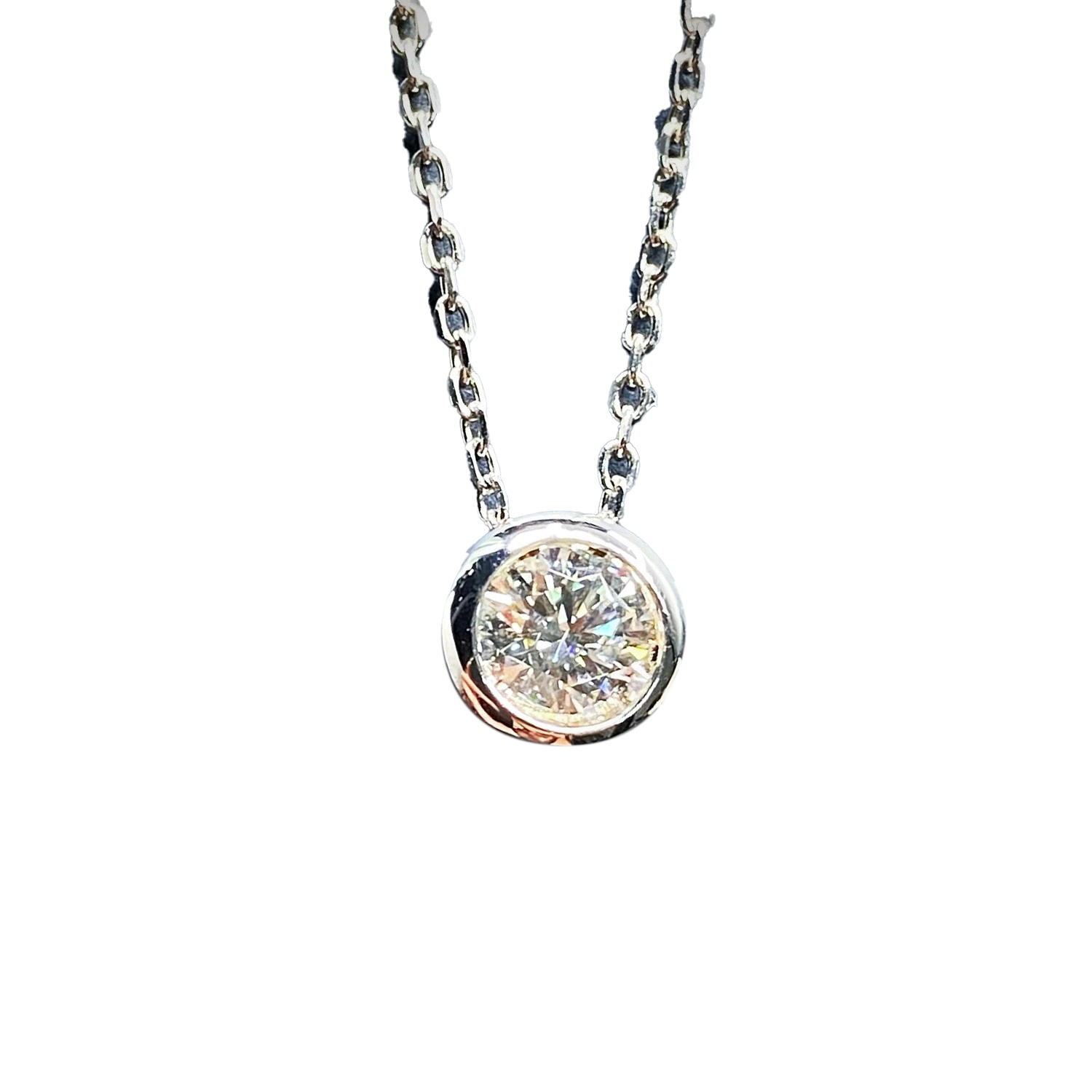 Raisove PT950鉑金 1 cts  泡泡培育鑽石吊墜(N-007)