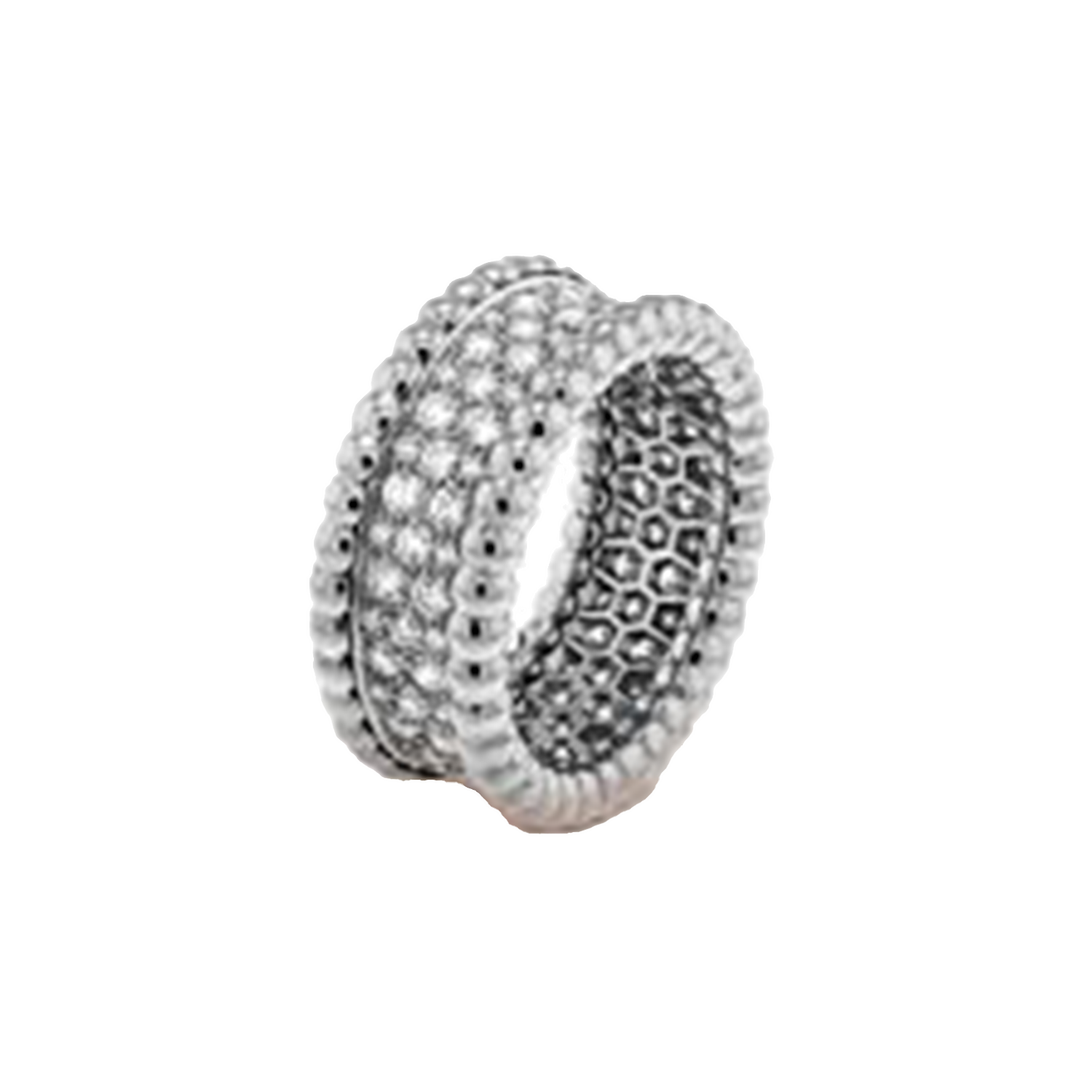 Raisove PT950鉑金滿圈珠邊鑽石吊墜 (N-012)