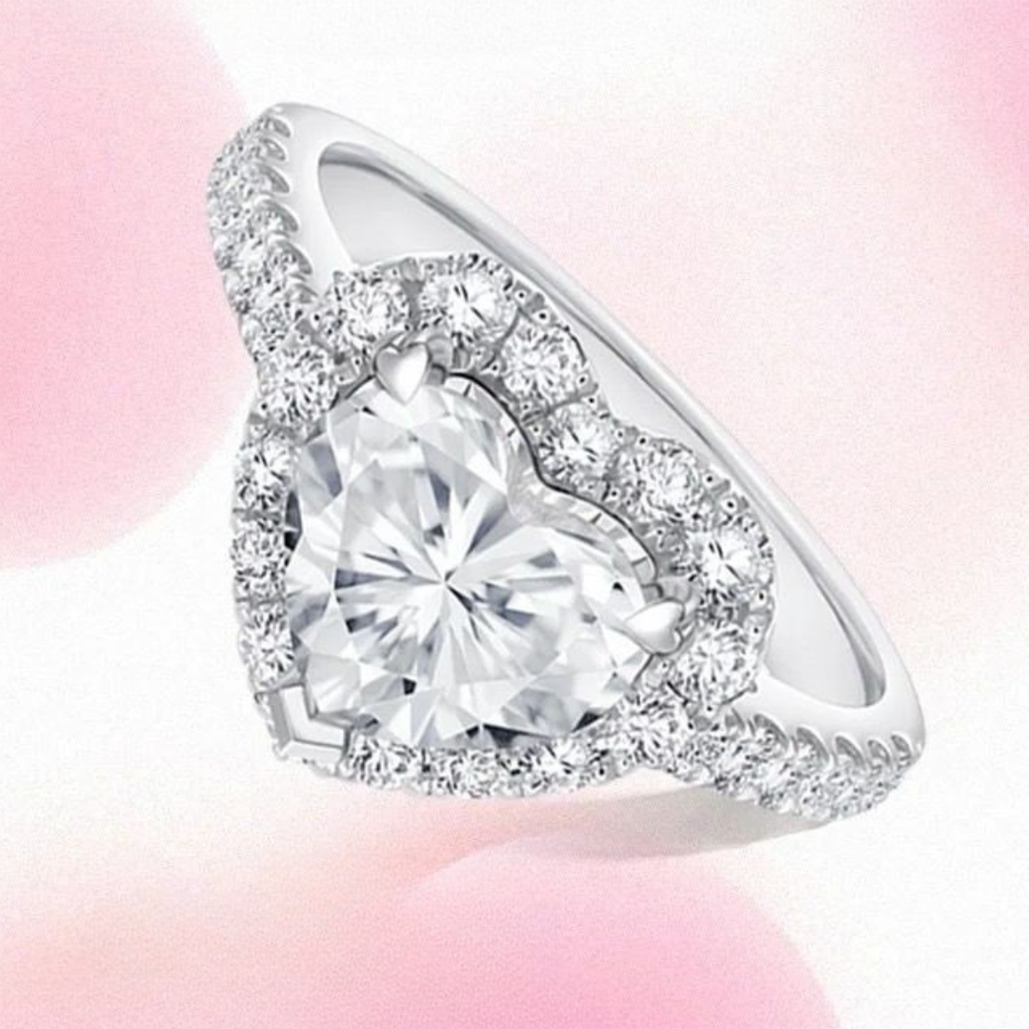 Raisove PT950鉑金 1.5cts 心形培育鑽石戒指 E色(R-013)