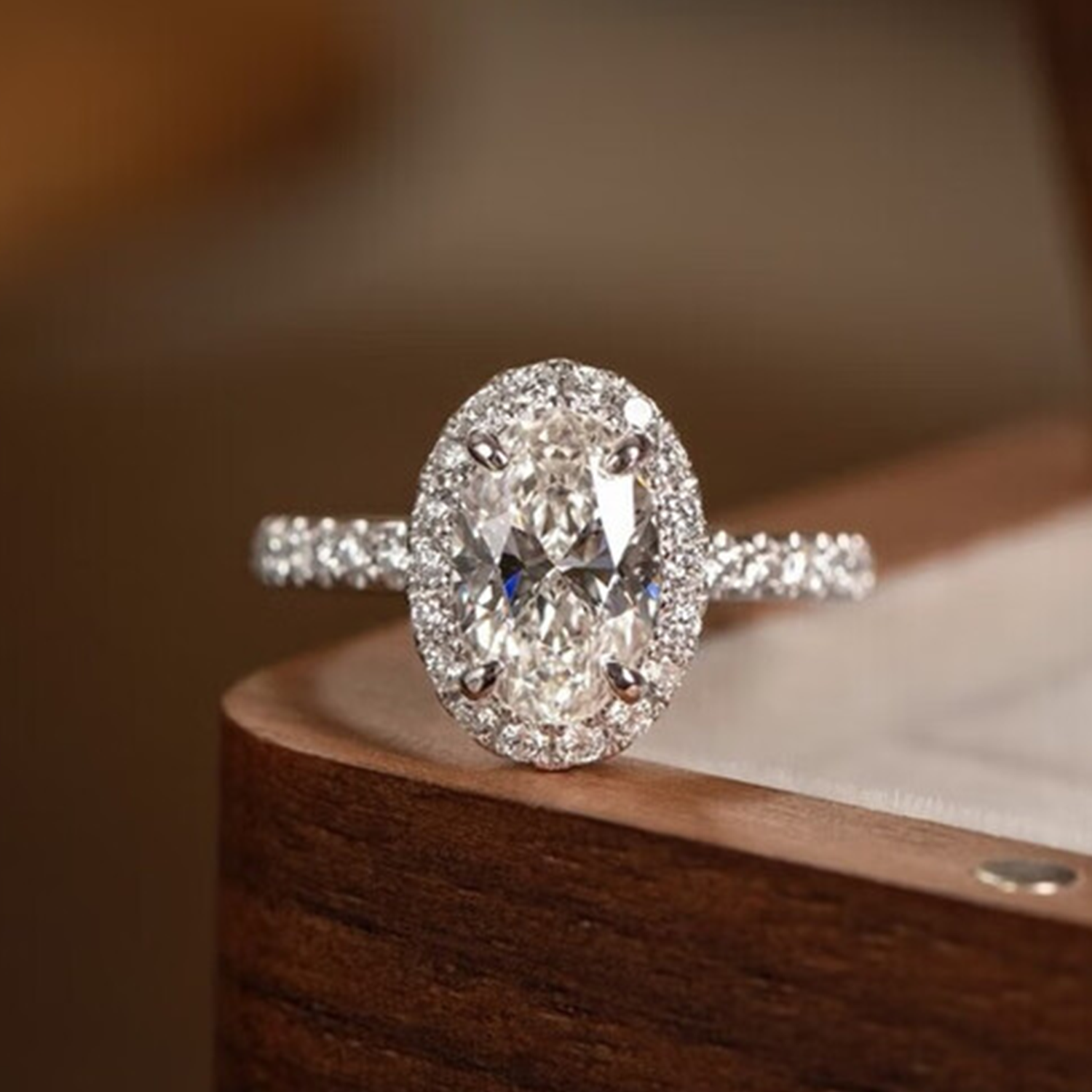 Raisove PT950鉑金 1cts 鴿子蛋培育鑽石戒指 E色(R-019)