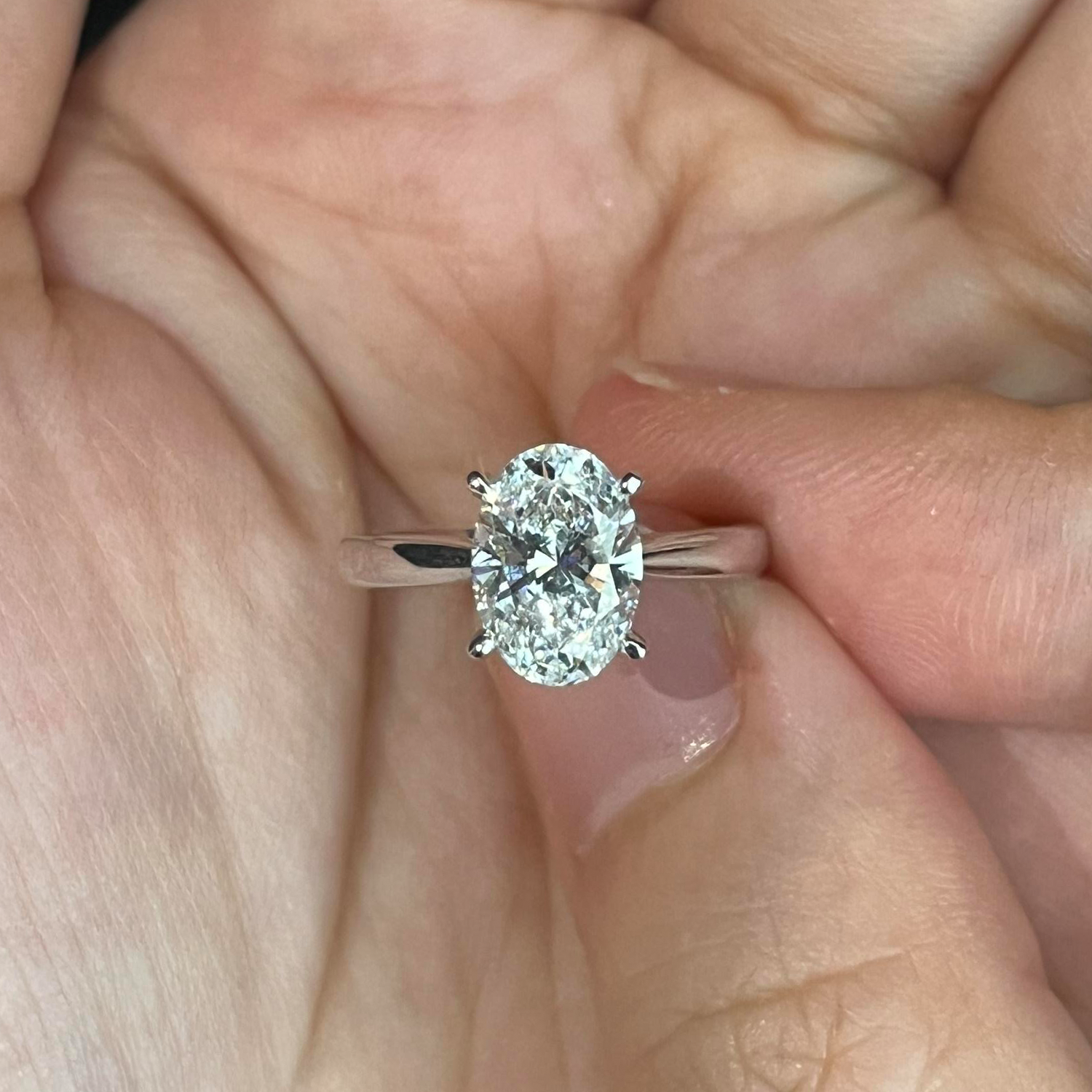 Raisove PT950鉑金 2.03cts 鴿子蛋培育鑽石戒指 E色(R-024)