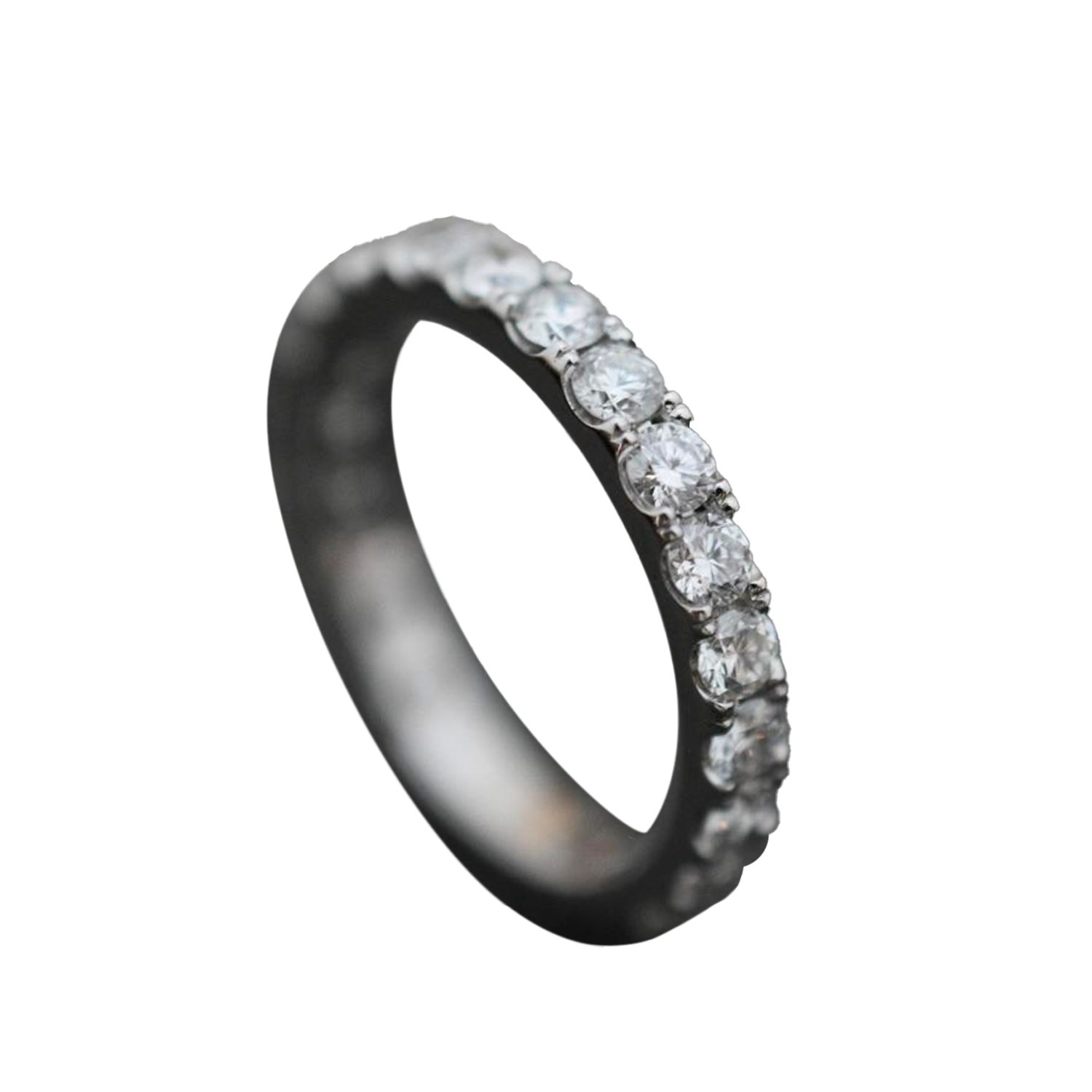 Raisove PT950鉑金1.1ct  滿鑽培育鑽石排戒培育鑽石戒指 (Rs-012)